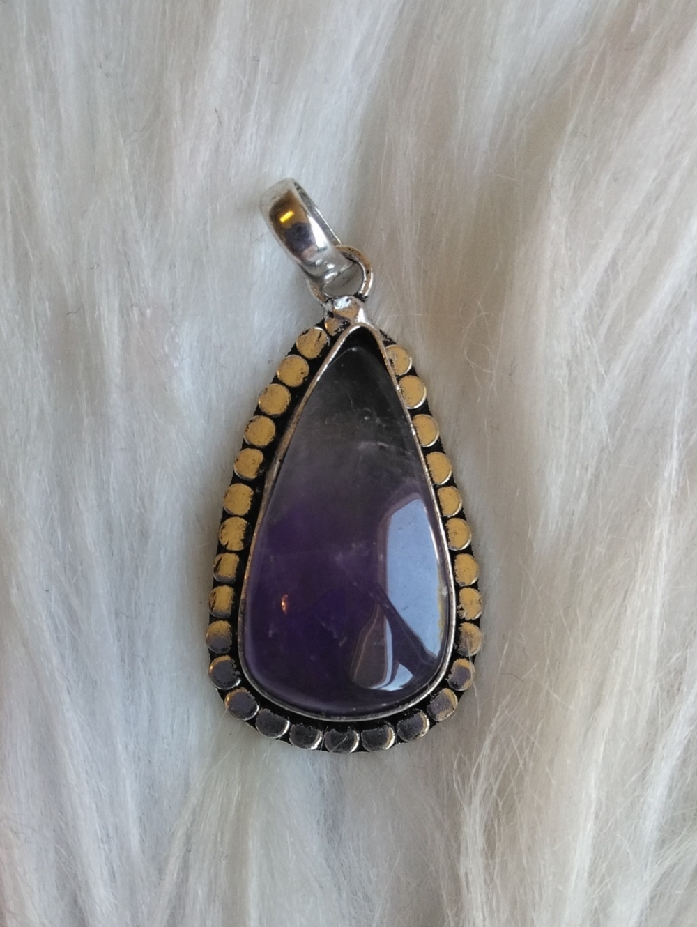 Amethyst Silver Plated Gemstone Necklace Pendant